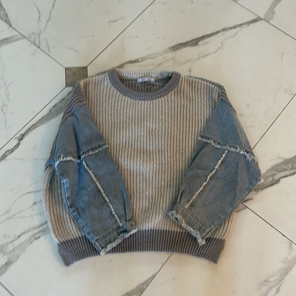 GabKate mixed media sweater